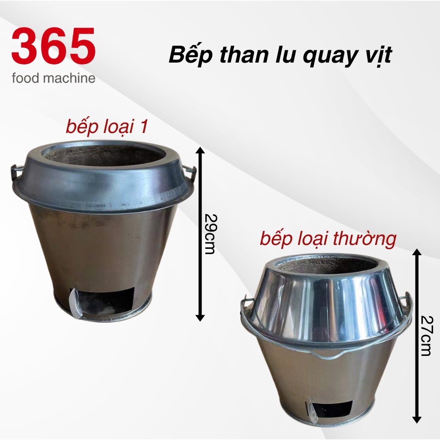 bếp than cho lu quay inox và lu kính xoay