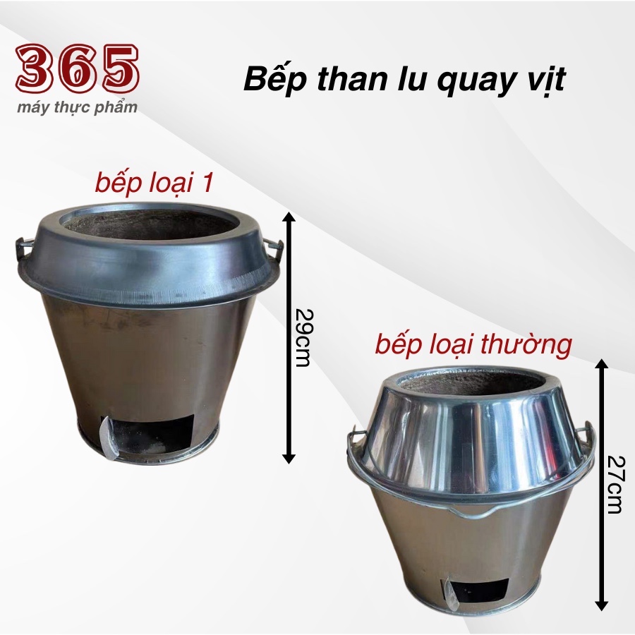Hình ảnh cho bếp than lu quay inox